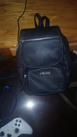 Black Leather Rosetti Purse