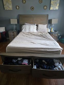 Queen bed frame with mattress INCLUDED