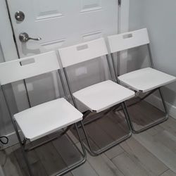 3 Folding Chairs 