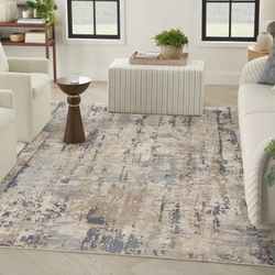 7'10" x 9'10" Rectangle Area Rug - Beige / Gray