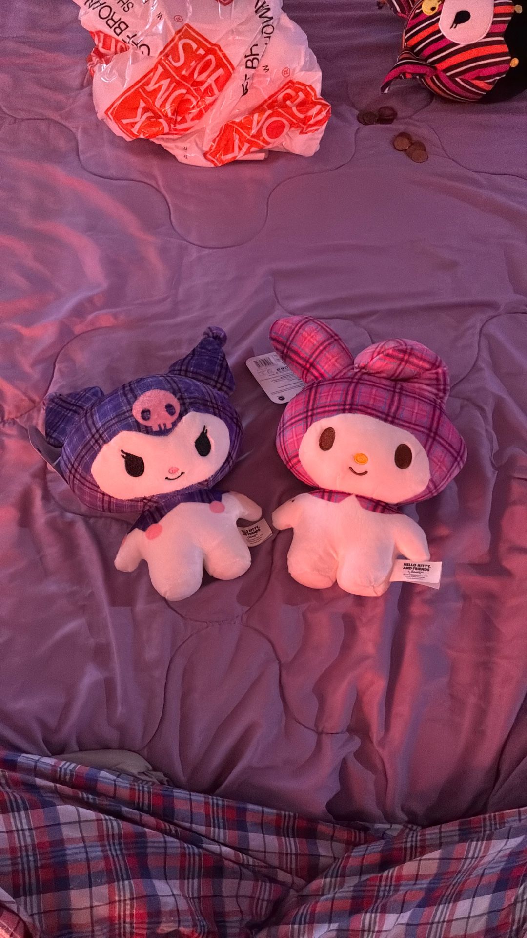 Kuromi and My Melody Plushies