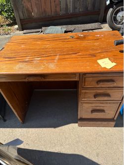 Solid wood desk