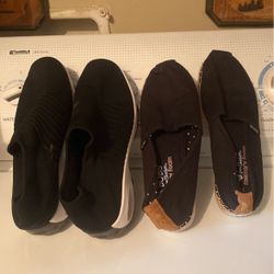 Black Shoes New Size8 29 Dollars Toms Size7 Half 25 Dollars 