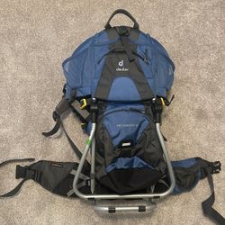 DEUTER Kid Comfort 2 Child Carrier Hiking Framed Folding Stand Up Backpack