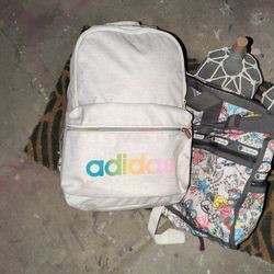 adidas Santiago Insulated Lunch Bag in the Jersey White/White Rainbow