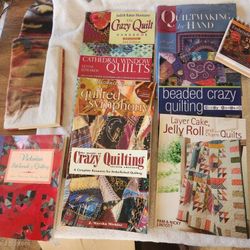 Large Lot Of Assorted Quilting Books - All For One Price - Crazy, Jelly Roll, Beaded - Sewing