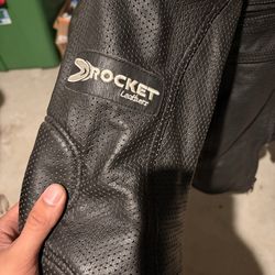 Leather motorcycle jacket