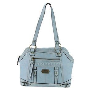BRAND NEW B.O.C. HIGH BRIDGE SATCHEL ICE BLUE LEATHER HANDBAG PURSE.