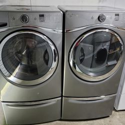 Whirlpool Front Load Washer And Stackable Gas Dryer Set 