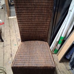 High Back Dining Room Wicker Chairs
