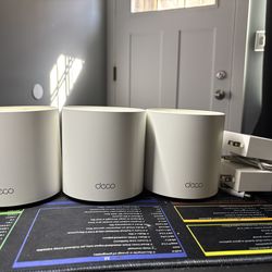 TP-Link Deco X60 AX3000 Mesh Dual-Band Wi-Fi 6 System, 3 Units, White