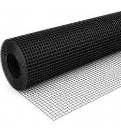 Black Hardware Cloth 1/2 inch 48x100 ft 19 Gauge Wire Mesh Black coated welded mesh with weather resistance for Chicken Run, Animal Enclosure and land