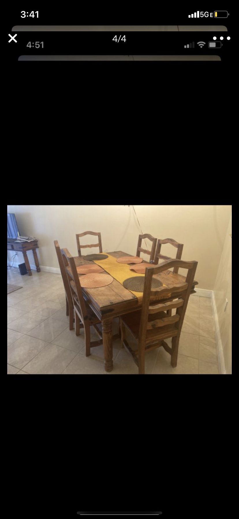 $100 table for 6