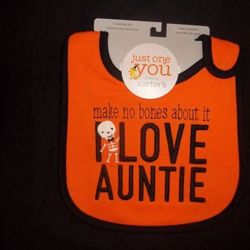 NWT Make No Bones About It I Love Auntie Teething Bib Water Resistant