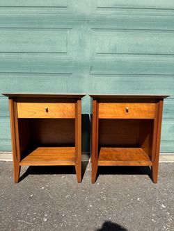 Circa 1962–1965 Pair of Basic-Witz Mid-Century Modern Nightstands