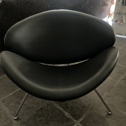 Palm Springs Art Seat + Leather Chair [ Artist Unknown ]