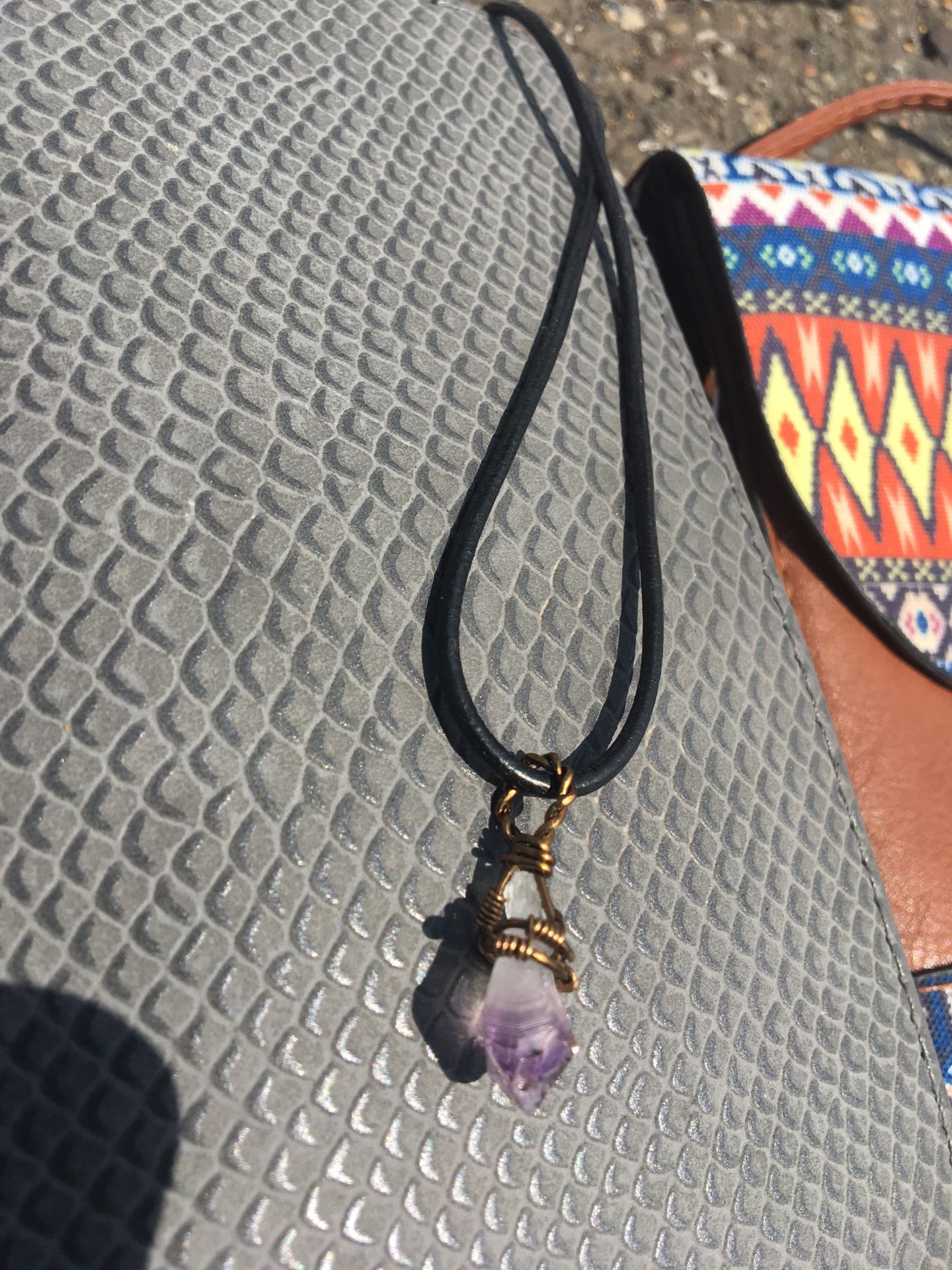 AMETHYST ADJUSTABLE CHOKER NECKLACE