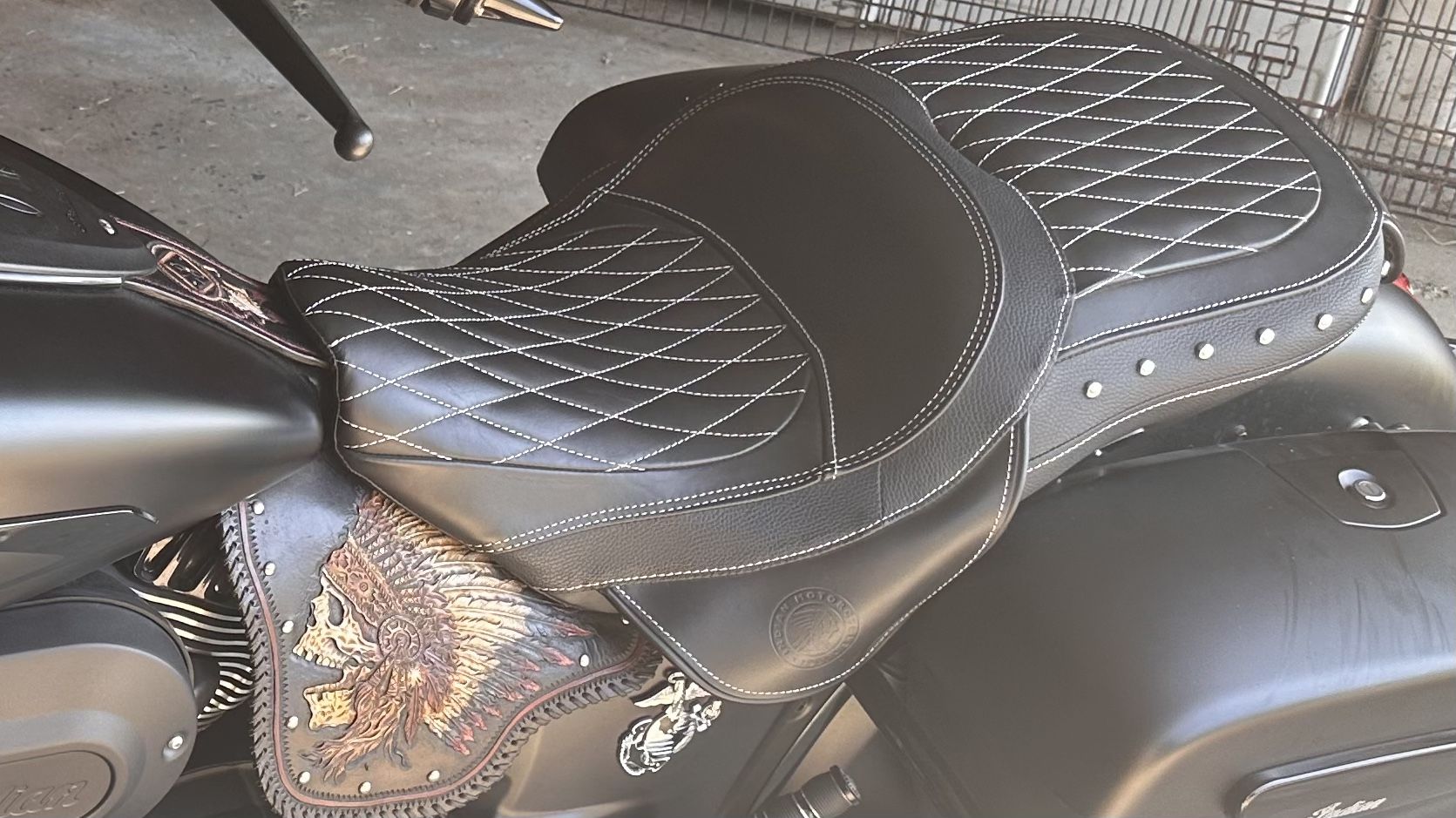 Leather Indian Motorcycle Heated Touring Seat 