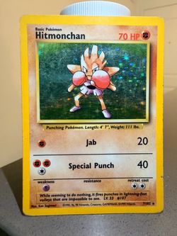 Hitmonchan Base Set Holo LP 7/102