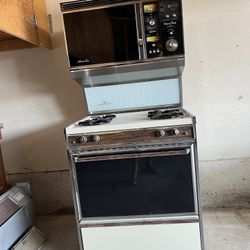 Retro Range, Stove, Oven Plus Microwave 