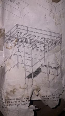 Twin Loft Bed with storage