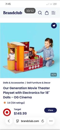 Our Generation OG Cinema Movie Theater Playset