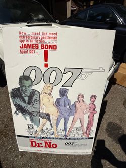 James Bond 007 Dr. Noah Sean Connery 24 x 36 heavy duty plastic  event sign