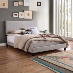 New Upholstered Complete Bed Frame Twin Size 