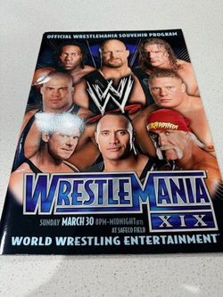 Wrestlemania XIX Program from Safeco Field on Sunday March 30th 2003. Program is in like new condition