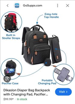 Dikaslon Diaper Bag Backpack with Changing Pad
