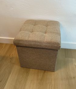 Beige Grey Ottoman
