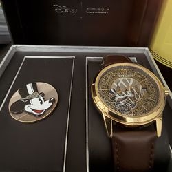 Citizen Disney Eco-Drive Mickey Mouse Watch w/ Box & Pin – Gold Tone