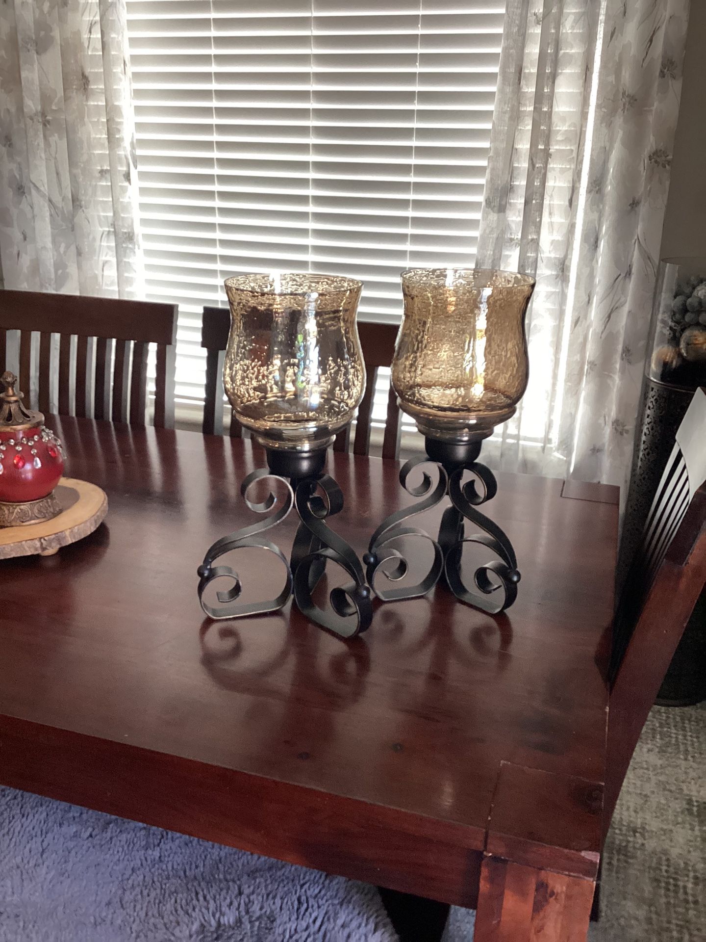 2 Large Candle Holders 