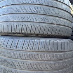 (2) 285/40R20 PAIR OF USED TIRES PIRELLI 65% LIFE !!