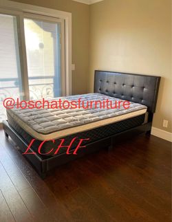 Queen size bed frame and mattress