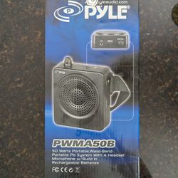 Pyle Portable PA System With Headset And Rechargeable Battery