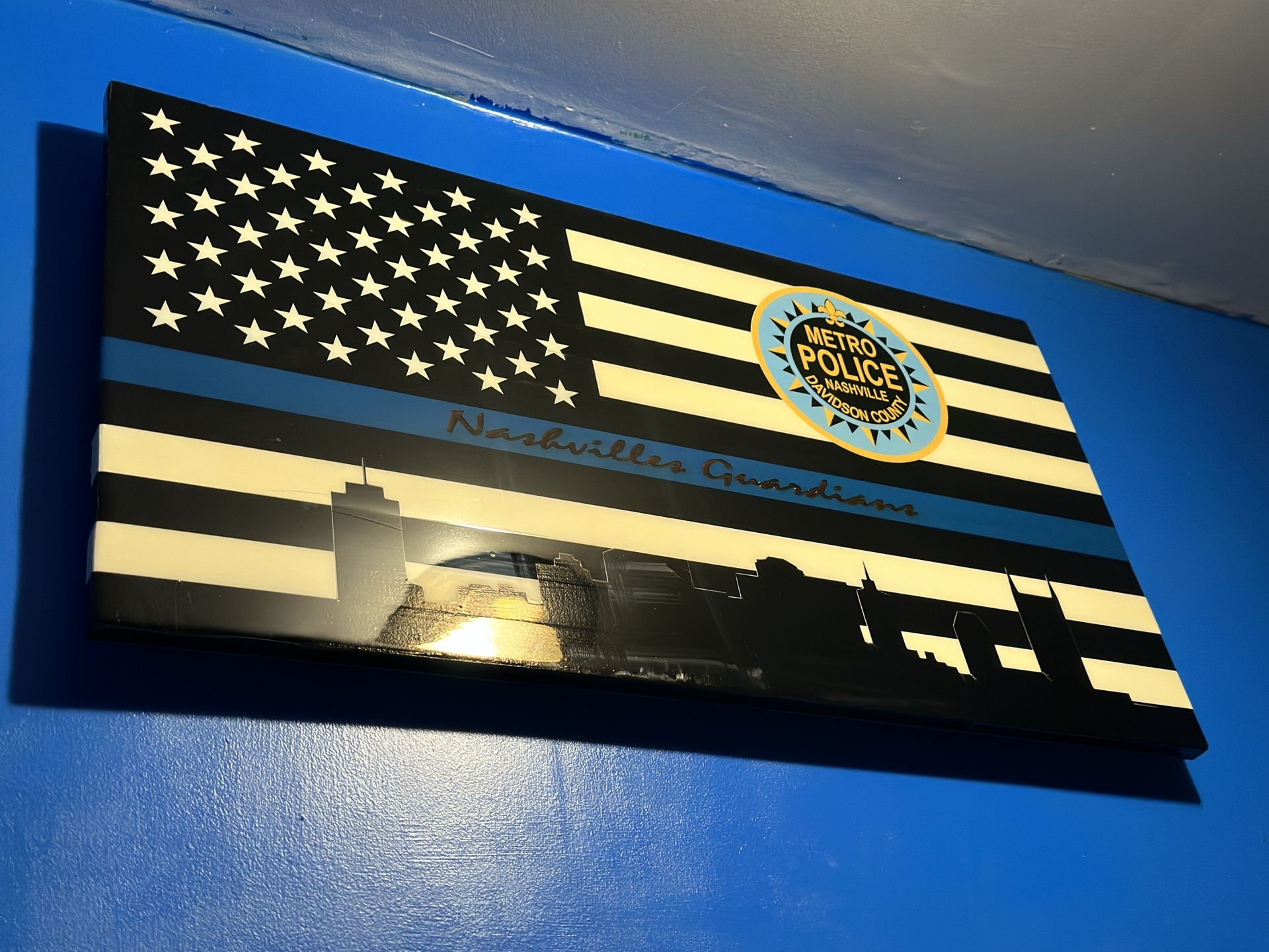 Metro police Wooden Wall Decor Custom