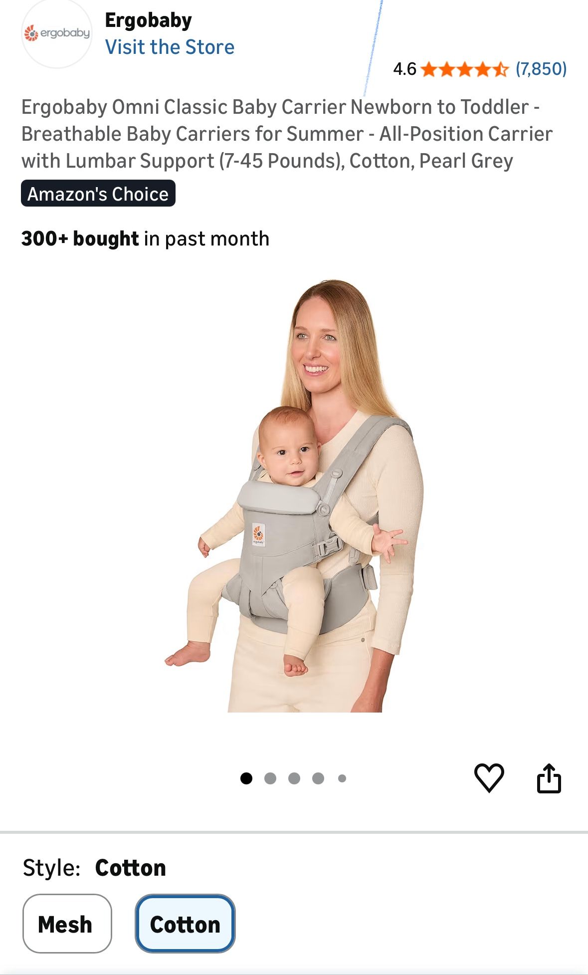 Ergo baby Four Position Baby Carrier 360