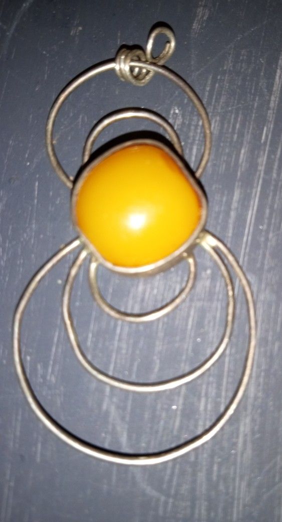 Vintage Egg Yolk Pendant