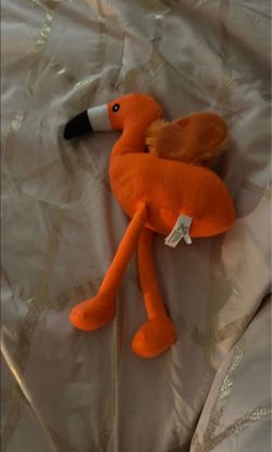 Orange Flamingo plush