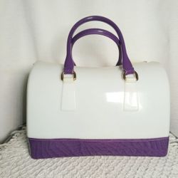 Ladies Summer Jelly Plastic Pillow shaped Top Handle Boston Handbag