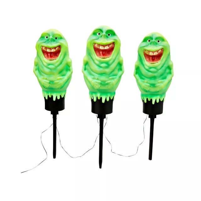 Discontinued Spirit Halloween Slimer Pathway Lights - Ghostbusters