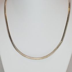 925 Sterling Silver 18" Omega Chain Linked Necklace Unisex