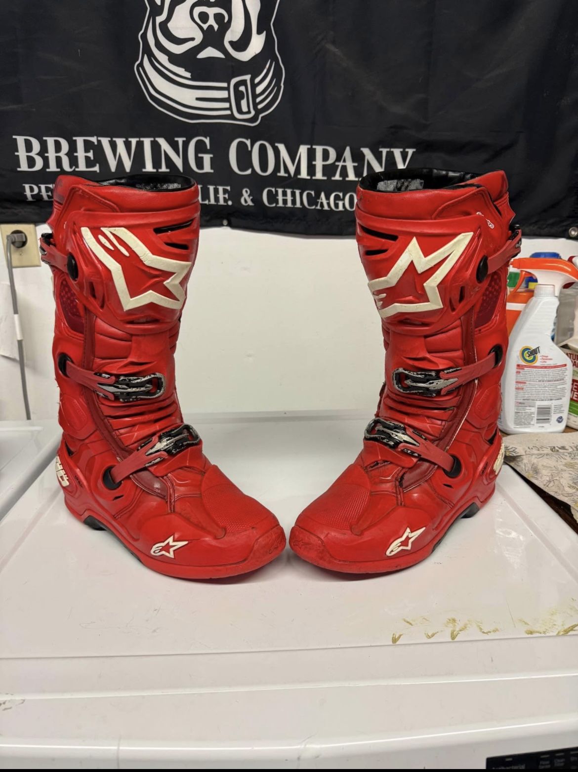 Alpinestars Tech 10 Boots Red Size 11