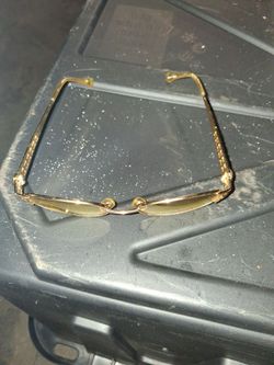 Gold Frame Rimless Sunglasses
