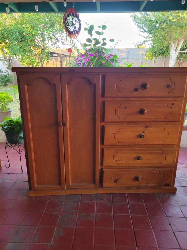 Dresser With Hanging Closet 