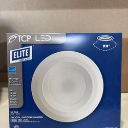 TCP Elite 5”/6” LED Recessed Downlights – Wattage & Color Adjustable – Brand New!