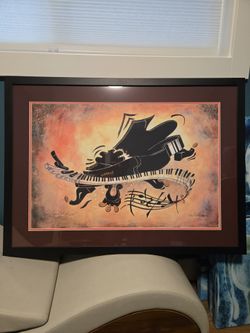 Piano painting by Virgil C Stephens
