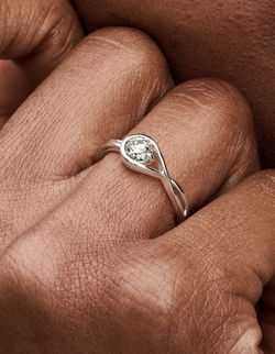 Pandora Infinite Sterling Silver Lab-grown Diamond Ring 0.25 ct TW, Sterling silver