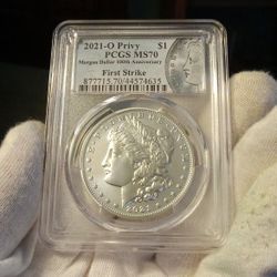 2021-O Privy Morgan Silver Dollar MS 70 Pcgs First Strike 